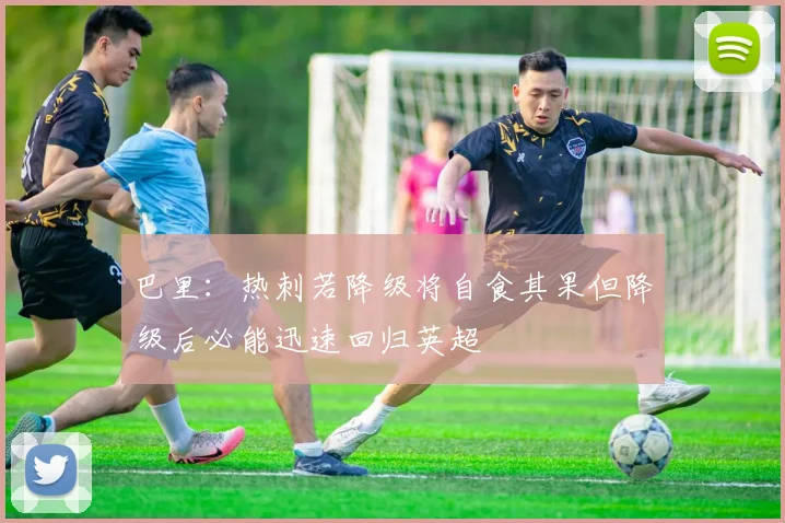 巴里：热刺若降级将自食其果但降级后必能迅速回归英超